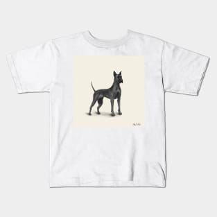 Great Dane Drawing in Black Digital Ink Kids T-Shirt